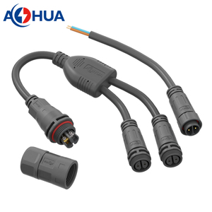 1 a 2 3 4 5 6 Cables de salida Solución de cable Macho Hembra Conector de distribuidor de energía a prueba de agua 2 3 4 Pin - Product Image 1