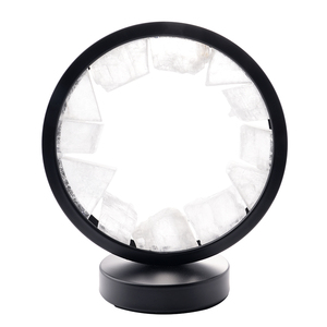 Yuvarlak doğal temizle kuvars kristal işık iyi uyku <span class=keywords><strong>Selenite</strong></span> çakra ev dekorasyon için LED USB işık ham kristal - Product Image 3