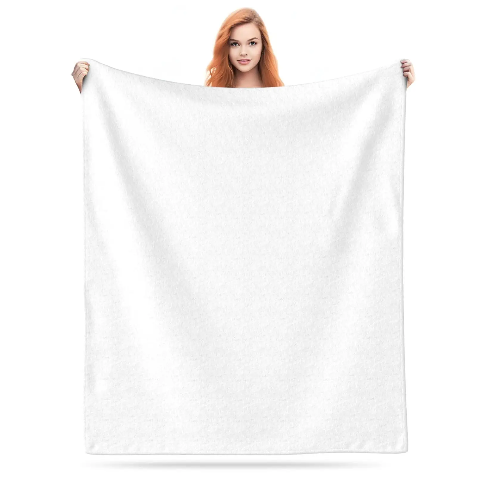 Bon prix Couverture douce en flanelle polaire personnalisée avec impression par sublimation et broderie blanche pour l'hiver pour adulte enfant bébé