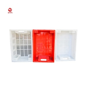 מוצק מתכנס וstackable פלסטיק דגי תיבה/מיכל/מקפיא מגש עבור עופות צמח
