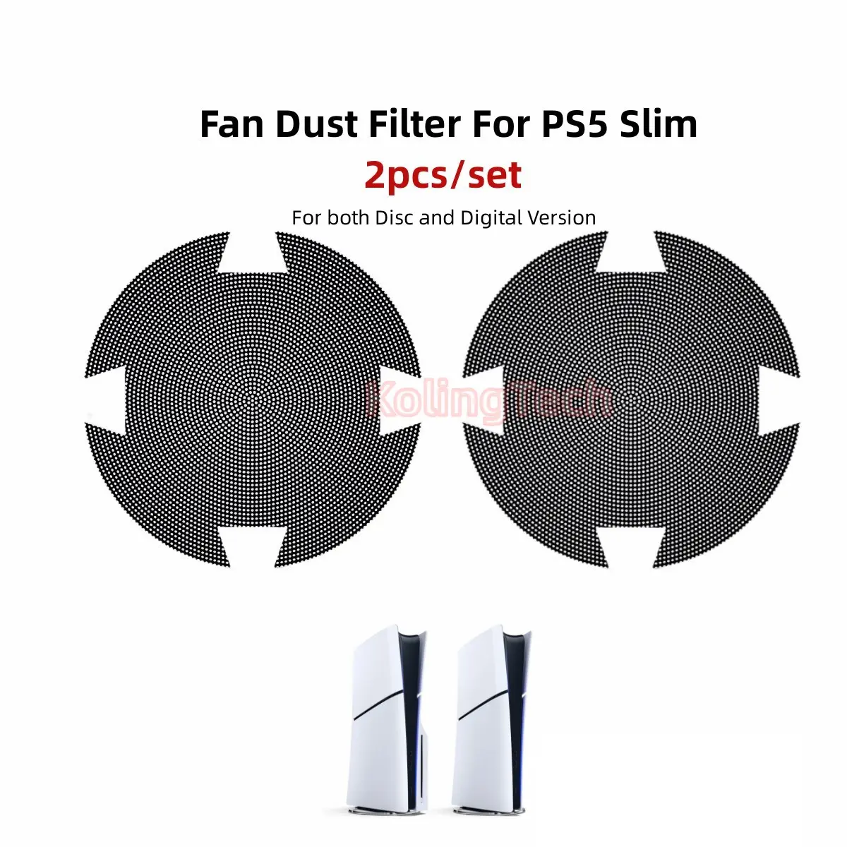 2 Stuks Ventilator Stof Filter Voor Ps5 Slanke Koelventilator Stofkap Beschermer Voor Playstation 5 Slanke Ademende Ventilatie Ventilator Console