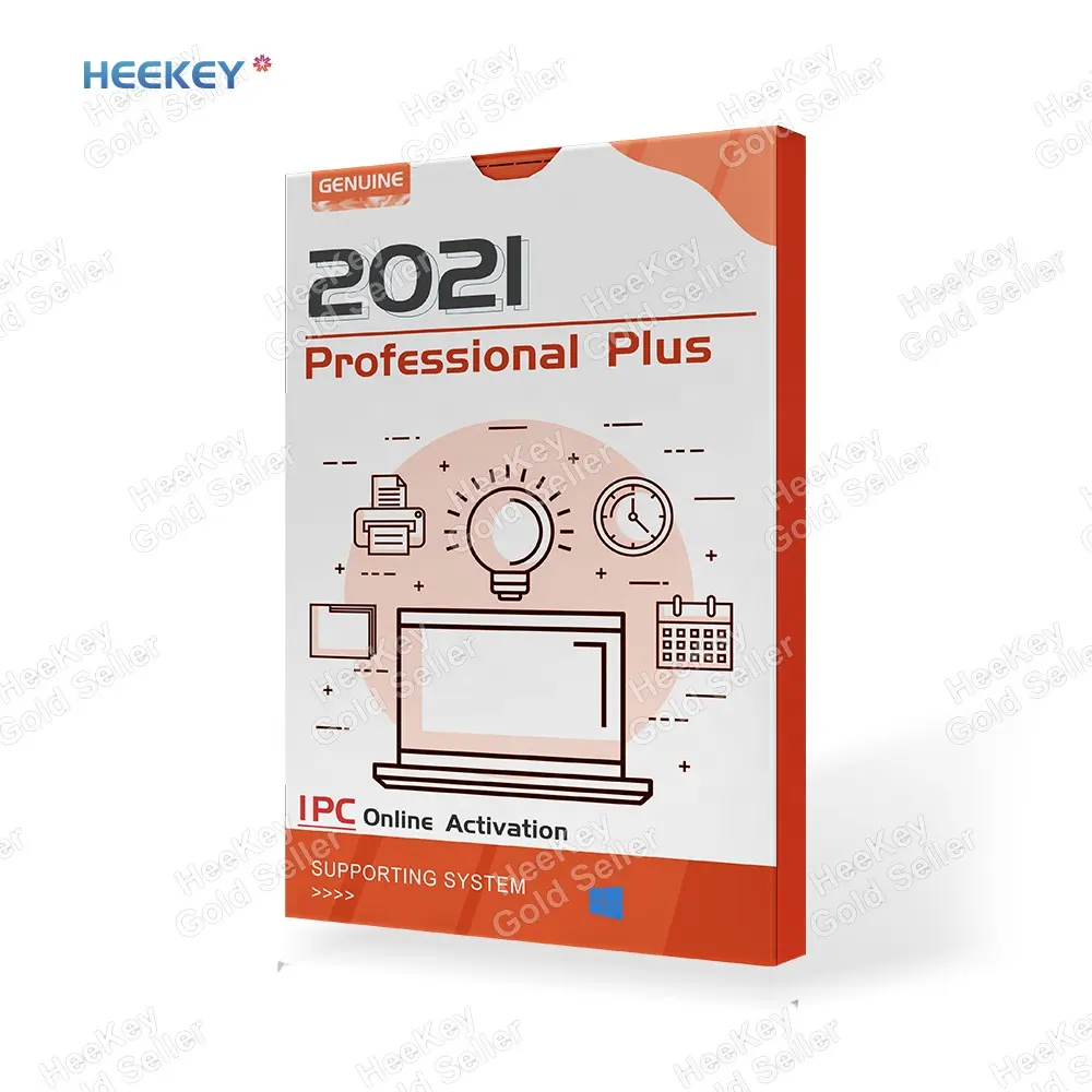 Ms 2021 Professional Plus Key 1 PC PP Código de licencia minorista genuino de por vida No se vincula 100% Activación en línea-24/7 Chat en línea