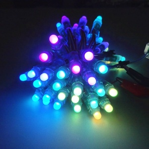 Filo nero nodi rotondi WS2811 12V 18awg Smart RGB Led corda Pixel indirizzabile Full Color impermeabile IP68 - Product Image 5