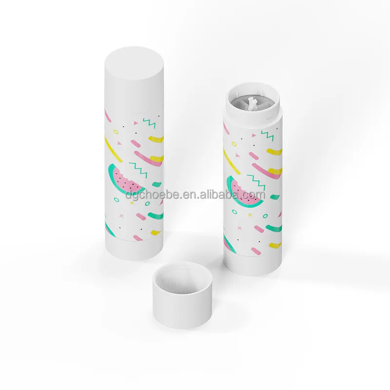 Белый пустой пластиковый рулон на пустой 15 мл косметический дезодорант контейнер палочка трубка