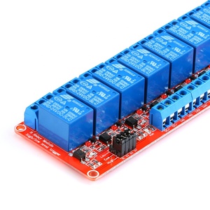 8 scheda rossa del modulo relè del canale 5V 12V 24V con isolamento dell'accoppiatore ottico supporta l'attivazione di alto e basso livello - Product Image 1