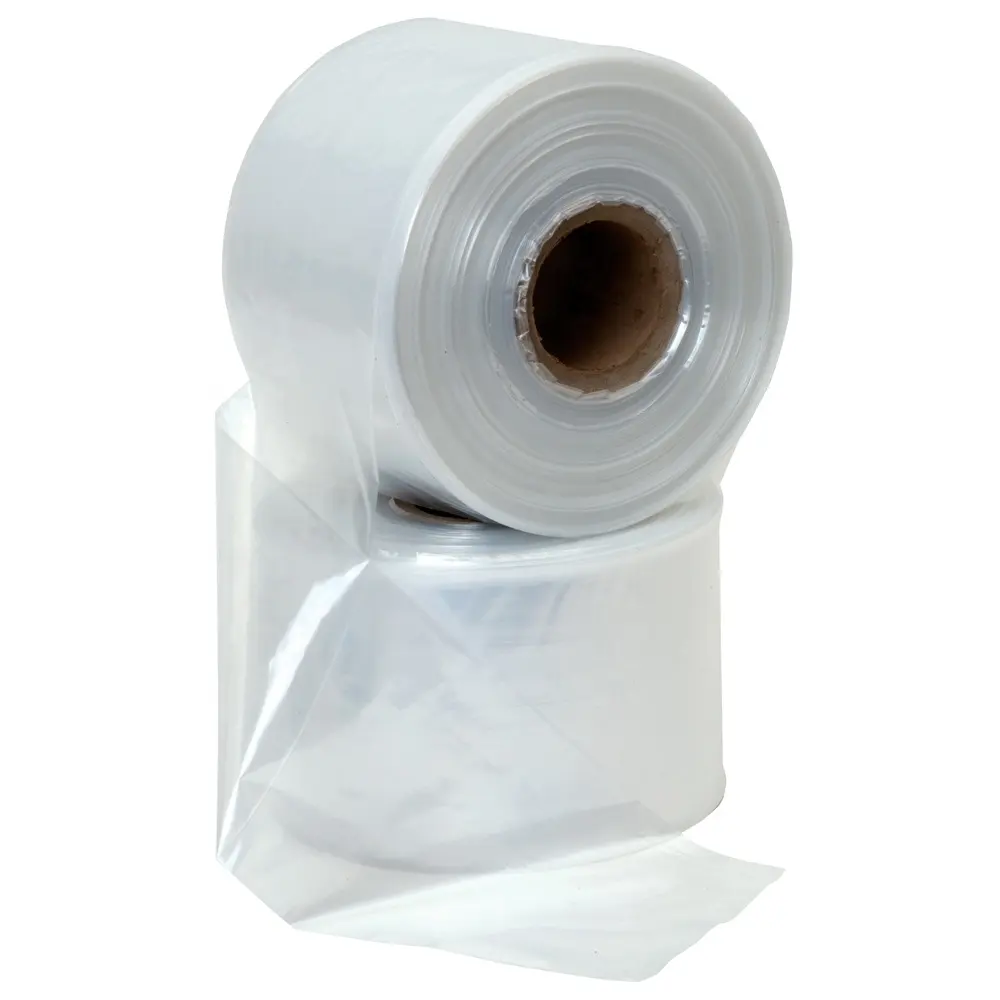 Logo personnalisé d'usine Rouleau de tubes en poly 4 mil Sacs d'emballage en plastique transparent en rouleau