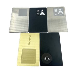 Özel dijital kart etiketi rfid 13.56Mhz iş akıllı erişim kontrolü anahtar kartları cr08 nfc sosyal medya metal kart tedarikçisi - Product Image 2