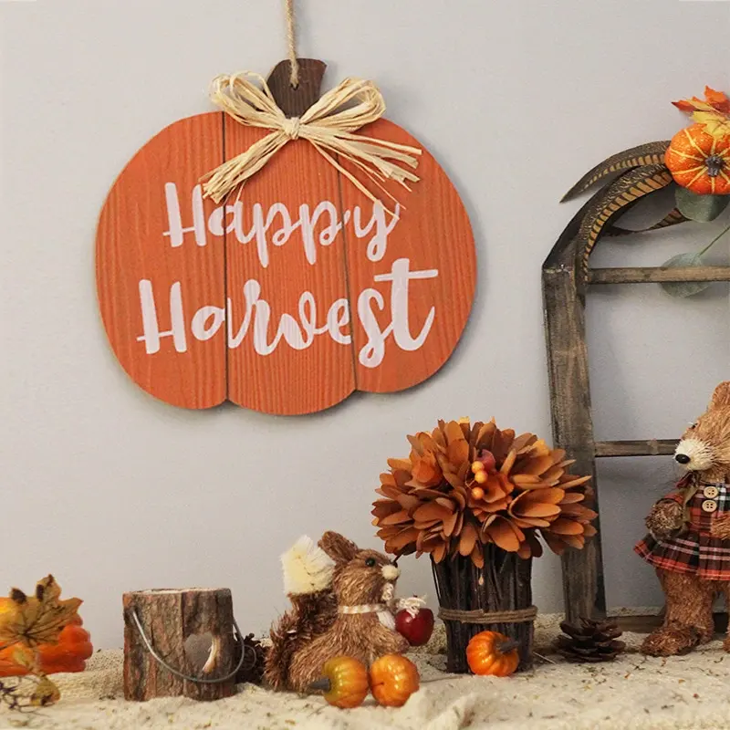 Artigianato in legno di Halloween zucca festa decorazione per la casa per interni esterni