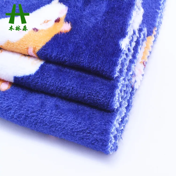Mulinsen tekstil % 100% Polyester pazen baskı kadife kumaş battaniye
