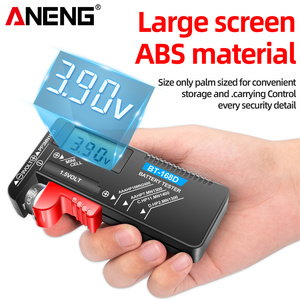 Aneng เครื่องทดสอบความจุของแบตเตอรี่ลิเธียมดิจิตอลอิเล็กทรอนิกส์แบบ BT-168D จอแสดงผล LCD เครื่องมือทดสอบอเนกประสงค์แบบปุ่ม AAA - Product Image 5