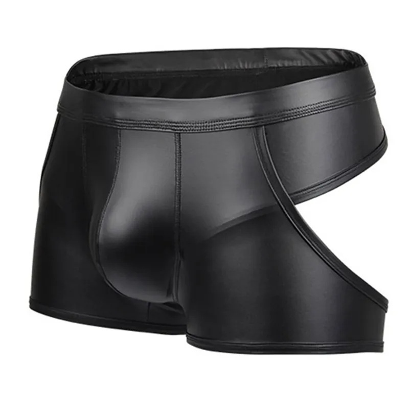 Cuecas boxer masculinas, logotipo recycler cuecas de couro para homens