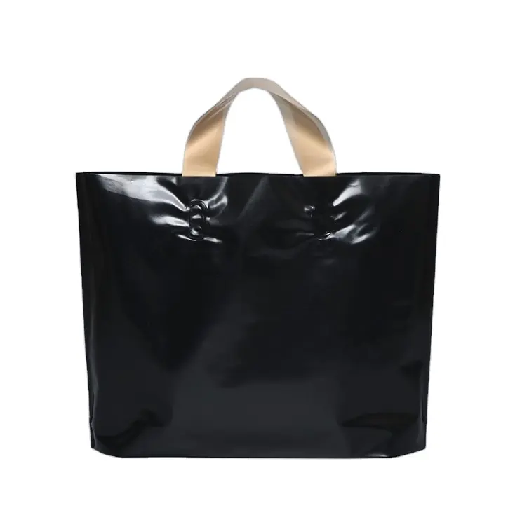 Saco de plástico personalizado com alça de alça macia para sacola de compras de supermercado do fornecedor do Vietnã com logotipo OEM