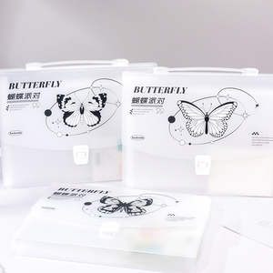 ถุงพลาสติกหีบเพลงแบบพกพา251042สำหรับเอกสารนักเรียนความจุขนาดใหญ่จัดเก็บอย่างยั่งยืนพร้อมฟังก์ชั่นคัดแยกกระดาษ - Product Image 5