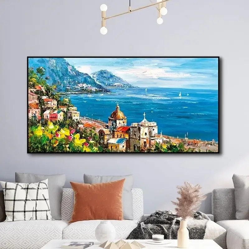 Grande Clássico Mão Pinturas A Óleo 100% Handmade Wall Art Home Decor Paisagem Imagem Pintura A Óleo Sobre Tela Pintura A Óleo Personalizada