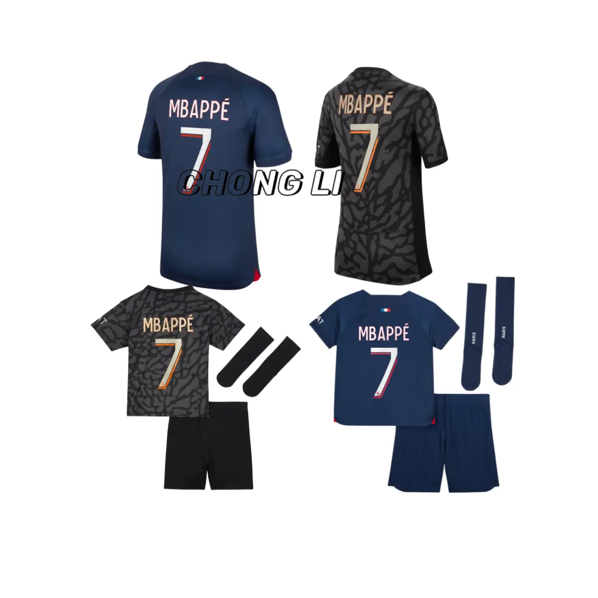 22-23-24new MBAPPE futebol desgaste NEYMAR JR futebol jersey Messi jersey paris longe t-shirt santo germain futebol jersey