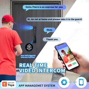 Tuya entièrement automatique 3D reconnaissance d'empreintes digitales du visage serrure intelligente étanche extérieur WiFi interphone vidéo sécurité pour porte d'entrée - Product Image 2