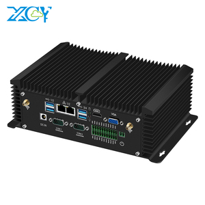 XCY Industrial <strong>Embedded</strong> <strong>Computer</strong> I7 7500U 4K Video Fanless Mini PC 2 LAN Dual Serial GPIO - Product Image 1