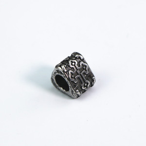 <strong>Wolf</strong> Loose Bead 2mm <strong>Hole</strong> Stainless Steel Tibetan Antique Silver Spacer Beads Tube Triangle Hexagon Shape Bead for Jewelry Making - Product Image 5