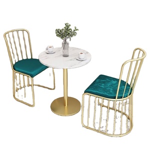 Bắc Âu Bảng Và Ghế Kết Hợp Trực Tuyến Người Nổi Tiếng Sáng Tạo Sắt Giải Trí Ghế Ăn Cho Món Tráng Miệng Cà Phê Cửa Hàng - Product Image 1