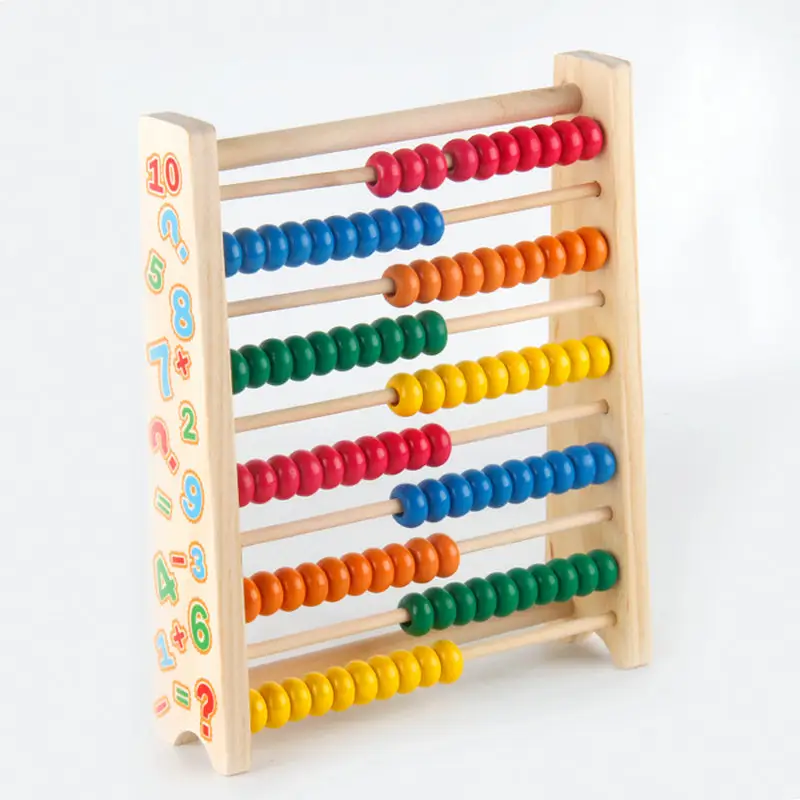 Juguete educativo Montessori de madera para niños, juguete de aprendizaje de matemáticas tempranas, cuentas de cálculo de números, gran oferta