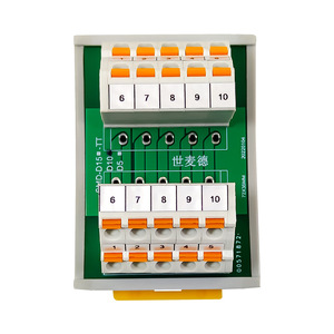 Shimede 10-Channel 24VDC morsettiera a doppio strato 10 terminali a molla tipo di distribuzione potenza in ottone materiale PC - Product Image 1