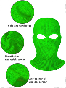 Masker Ski Wajah Penuh 2 Lubang Kustom Topi Musim Dingin Tudung Balaclava Beanie Topi Taktis - Product Image 3