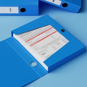AFFISURE-carpeta de archivos personalizada tamaño A4, caja gruesa para documentos, almacenamiento de archivos, cajas de plástico con tapa - Product Image 6