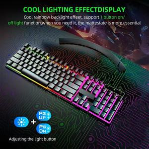 Teclado personalizado para jugadores al por mayor, Teclado retroiluminado RGB, Teclado mecánico, ratón, teclado para juegos de ordenador, combos de teclado y ratón - Product Image 3