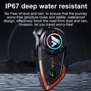 Motorcycle Helmet <strong>Bluetooth</strong> Headset 500M 2 Riders Helmet <strong>Intercom</strong> Headset with CVC Noise Sound Quality Communication <strong>Systems</strong> - Product Image 5
