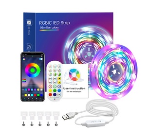 ไฟแถบ LED WS2811พิกเซล RGB ไฟ LED เปลี่ยนสี16.4FT LED พร้อมการควบคุมแอปแถบสี LED อัจฉริยะ Ws2812b แถบไฟ LED - Product Image 1