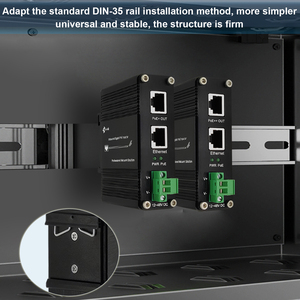 Mini Gigabit <span class=keywords><strong>PoE</strong></span> <span class=keywords><strong>Injector</strong></span> 802.3at 12 ~ 48VDC điện đầu vào công nghiệp Gigabit <span class=keywords><strong>PoE</strong></span> + <span class=keywords><strong>Injector</strong></span> <span class=keywords><strong>PoE</strong></span> Adapter - Product Image 5