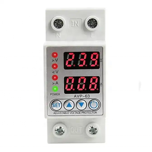 Entrega rápida 220VAC 1-63A Monofásico Protector de voltaje ajustable Disyuntor de protección contra sobrecarga de voltaje - Product Image 1