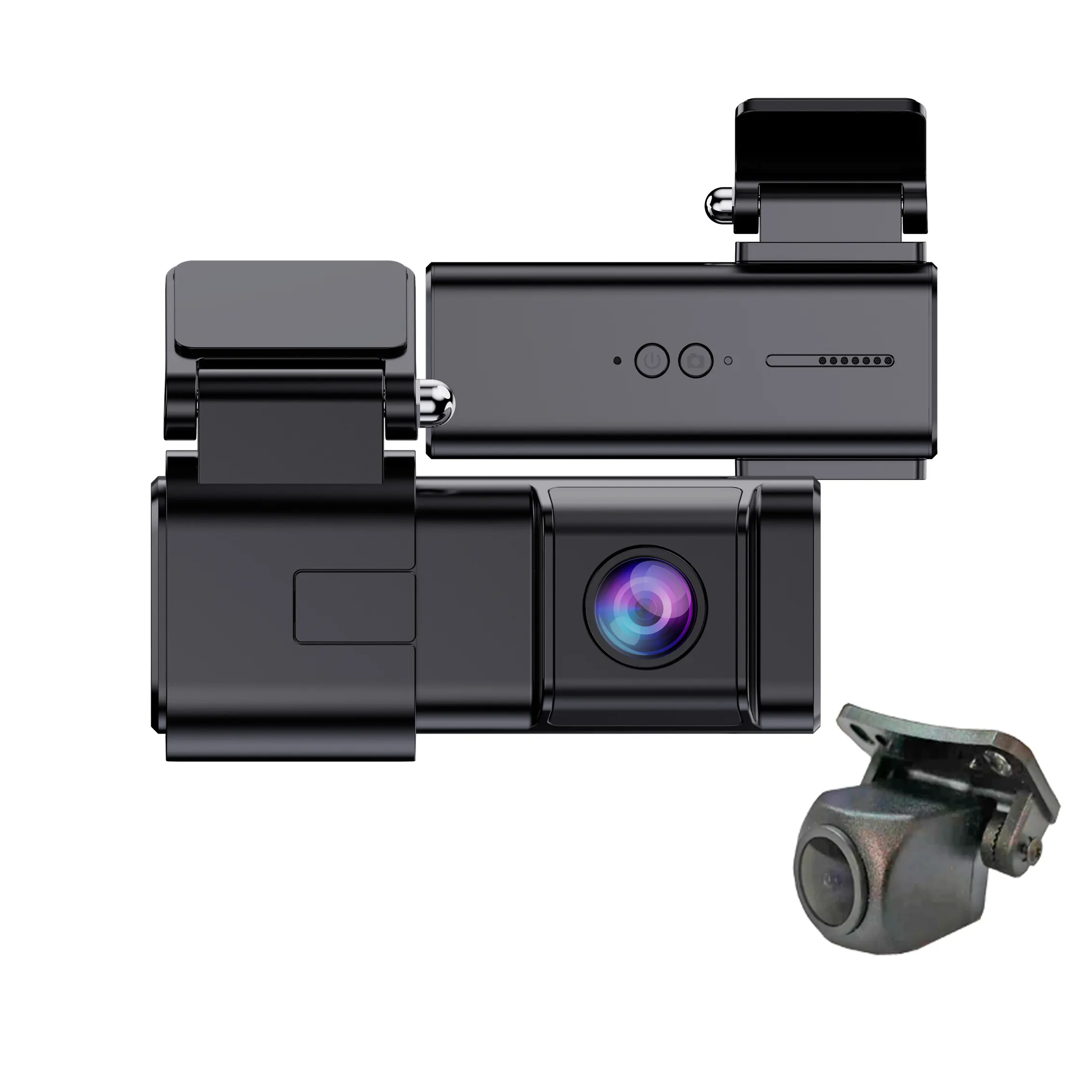 Depan 2K belakang 1080P Mobil kotak hitam WiFi Dash Cam perekam mobil lensa ganda kotak hitam