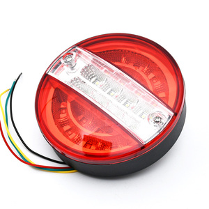 Factory <strong>Cheap</strong> Price 12-24V <strong>Red</strong>/Amber <strong>Red</strong>/White <strong>LED</strong> 5.5&quot; Inch Round Truck Trailer Brake Stop Turn Signal Tail Light - Product Image 2