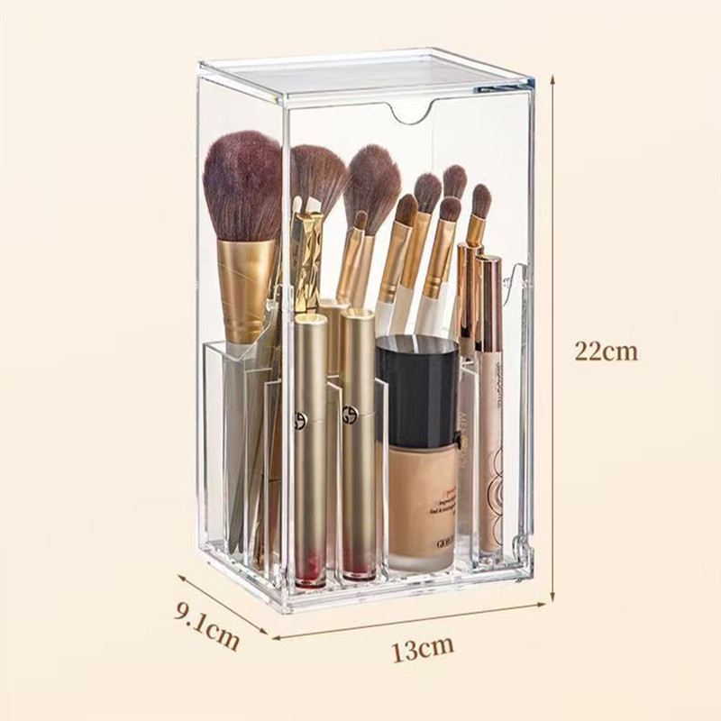 Half-opening makeup brush storage box