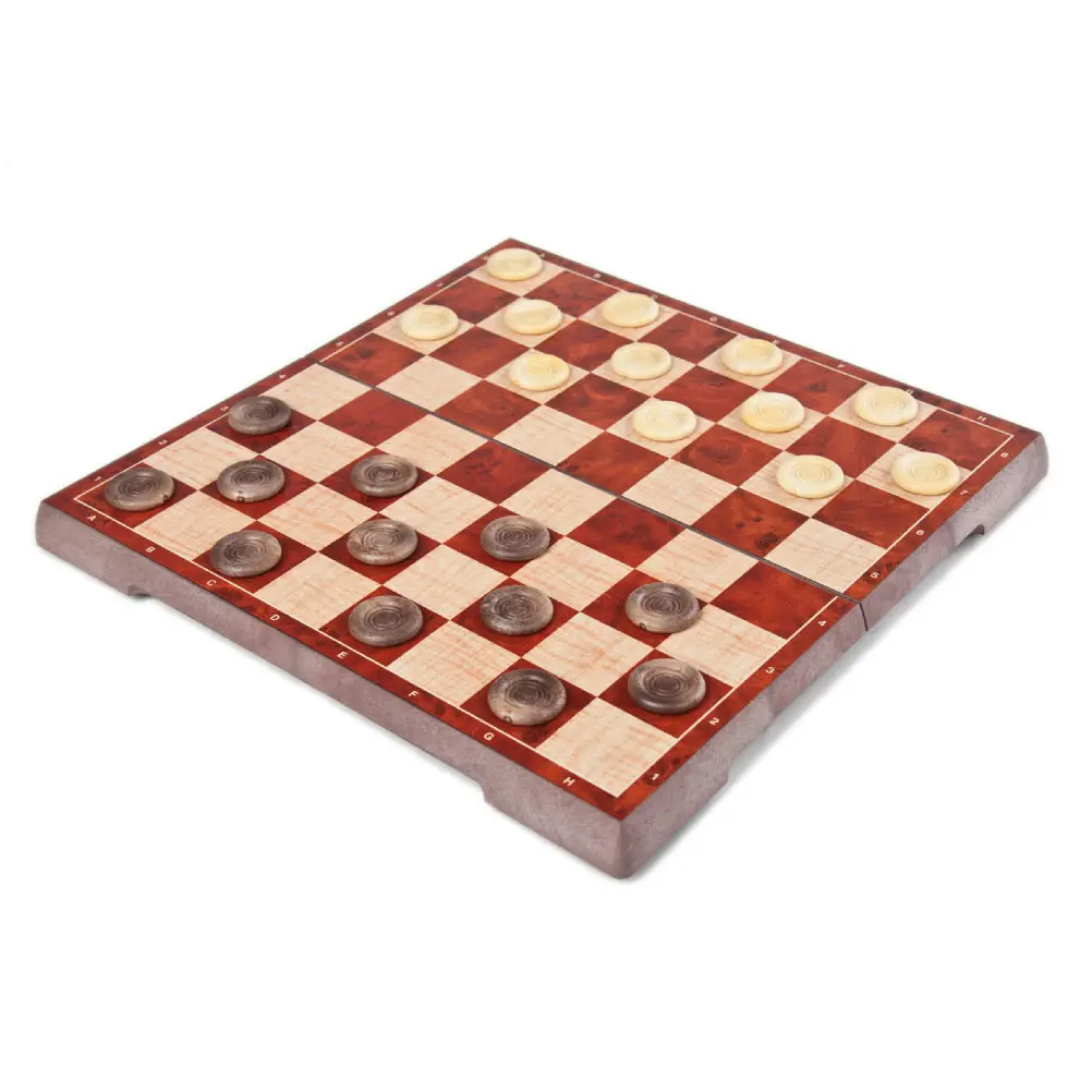 Семейная портативная Международная деревянная Цветная Пластиковая Магнитная Складная шахматная доска 2-в-1