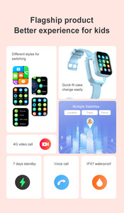 สมาร์ทวอทช์4G กล้องคู่ WIFI GPS ใส่ซิมการ์ด4G เครือข่าย4G ระบบแอนดรอยด์4 + 64GB Google Play Smart Watch 9 - Product Image 2