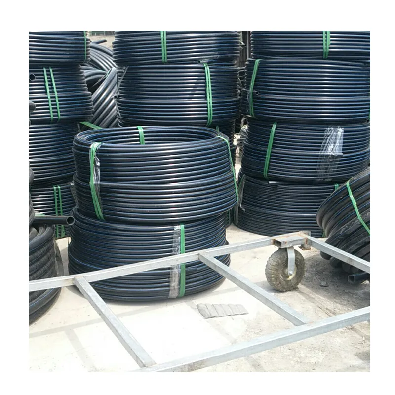 Mejor venta Sdr11 Sdr 21 Pn 16 Pe Irrigación Rollo negro Dn40mm 50 Mm 32mm Tubo de HDPE para agua potable
