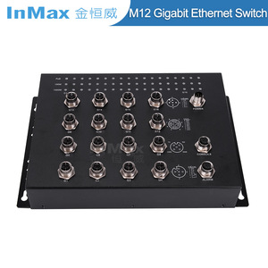 InMax制造商M12交换机EN50155 10/100/1000基础传输速率低功率列车铁路交换系统PoE交换机 - Product Image 5