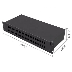 Tipo fijo ODF 2U 48 puertos Marco de distribución de fibra óptica Panel de conexión de fibra cargado con adaptador FC - Product Image 4