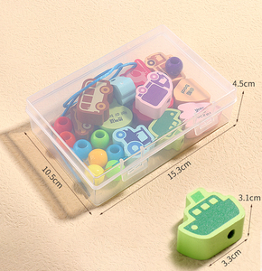 Educational Learning Fine Motor Skill Wooden Stringing Blocks Lacing Beads Game Cheap Gifts Kids Threading Wooden <strong>Toy</strong> - Product Image 6