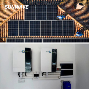 高效定制3KW 5KW 10KW Hygrid太阳能光伏电池板太阳能电池家用储能系统 - Product Image 4