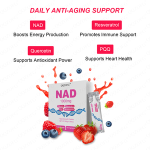LDJ özelleştirilmiş NAD + Nicotinamide resverberry l Berry 1000mg Riboside PQQ güçlendirici 30 günlük Anti-Aging cilt yetişkinler için içecek kaynağı