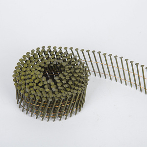 FLAT POINT NO PUNTA <strong>2</strong>''x.099'' <strong>2</strong> 1/4''x.099'' WIRE PALLET COIL NAILS CHEAP NAILS CLAVOS HELICOIDALES PREGOS EM ROLOS - Product Image 1