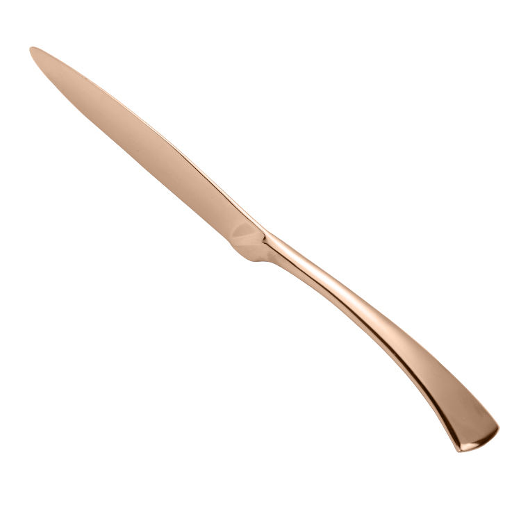 Couteau de dîner en or rose