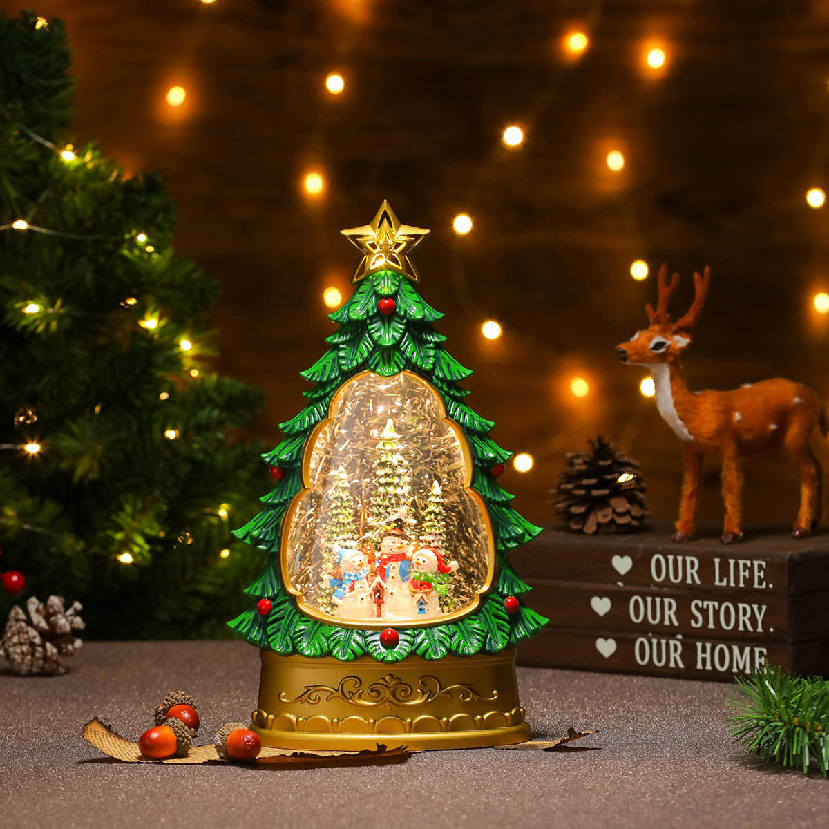 Trois bonhomme de neige style