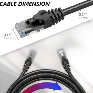High-Speed Cat6 <strong>Ethernet</strong> Cable UTP RJ45 Network Cord with PVC Jacket Quality Outdoor Internet Patch Cable 6FT 1M <strong>5M</strong> 100M Lengths - Product Image 4