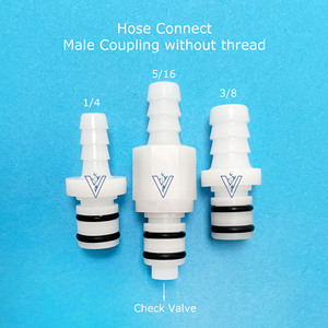 ZDVseal 1/4ホースバーブバルブ挿入部品POMボディ男性ソケットカップリングプラスチック医療用クイック切断継手PLCD22004 - Product Image 3