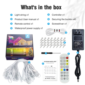 150FT防水ポイントライトRGBIC LEDピクセルライト屋根の家に使用IP67永久クリスマスストリングライト - Product Image 3