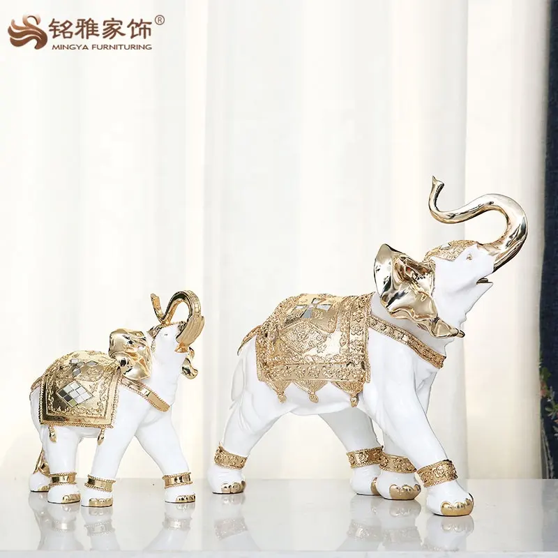 Indische Art Feng Shui Dekoration Thai Elefant Harz Statue Tiers kulptur